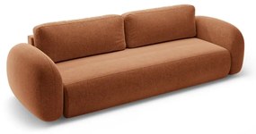 Téglavörös zsenília kinyitható-tárolóhelyes kanapé 262 cm Tonale – Cosmopolitan Design