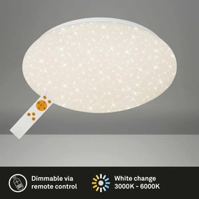 Briloner 3373-016 - dimmelhető LED-es mennyezeti lámpatest STARRY LED/15W/230V 3000-6500K + távirányító