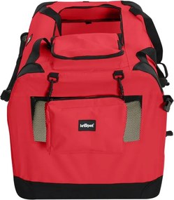 Leopet® Szállítódoboz kutyáknak S 49,5 x 34,5 x 35 cm piros