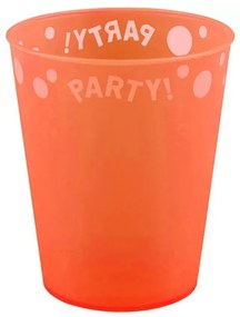 Narancssárga micro műanyag pohár party 250ml