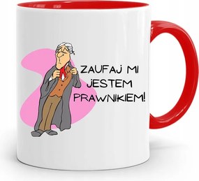 Piros Ügyvéd Bögre Bízz Bennem! Ajándék fényképes nyomattal