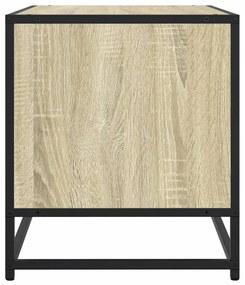 sonoma tölgy színű szerelt fa és fém TV-szekrény 91x40x46 cm