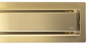 Rea Neox Pro, 100 cm-es vízelvezető csatorna 360 fokban forgó szifonnal, arany matt, REA-G2850