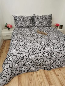 Pamut lepedők Ornament szürke TiaHome - 1x Párna 90x70cm, 1x Paplan 140x200cm