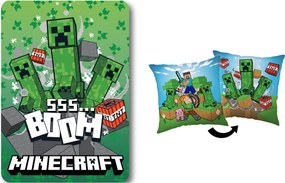 Minecraft Boom Chaos polár takaró és párna szett, 2 részes