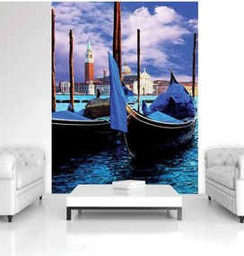 Fotótapéta Velence Gondolák építészet kék ég 206x275 +ragasztó