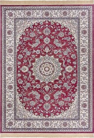 Hagyományos szőnyeg 160x230 nappaliba,klasszikus piros-krém minta