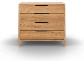 Natúr színű tölgyfa alacsony komód 95x80 cm Twig – The Beds