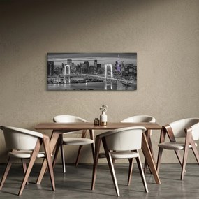 Kép - A nagyváros a lila toronnyal (120x50 cm)