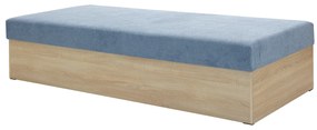 Egyszemélyes ágy (heverő) 85 cm Idona (világoskék) (ágyráccsal és matraccal) (tárolóhellyel). 1098590
