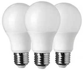 LED lámpa , égő , körte ,  E27 foglalat , 8.5 Watt , meleg fehér , 3 darabos csomag
