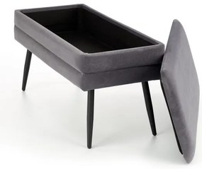 Pad tárolóhellyel VELVA 37x78 cm szürke