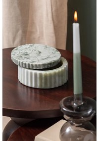 Világoszöld dekoratív kő tárolódoboz ø 15x6 cm Marble – PT LIVING