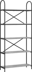 vidaXL Könyvespolc Szürke Sonoma 80 x 30 x 183 cm Faanyag