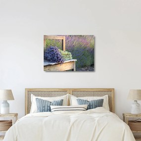 Üveg kép - Levendula csokrok (70x50 cm)