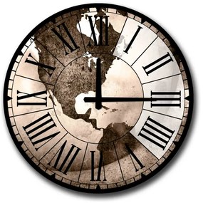 Fali óra 50 cm átmérő, 1xAA, barna