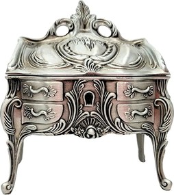 Elegáns ékszerdoboz a lábakon Ékszerdoboz gazdagon díszített