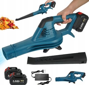 Elektromos Vezeték Nélküli Levélfúvó 3000MAH 6 Sebesség AKKU*2