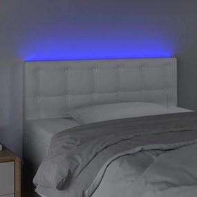 fehér műbőr LED-es fejtámla 90 x 5 x 78/88 cm