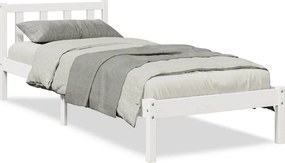 vidaXL fehér tömör fenyő extra hosszú ágykeret matrac nélkül 90x210 cm