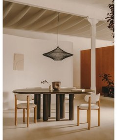 Étkezőasztal kőrisfa dekorral 105x220 cm Mailen – Kave Home