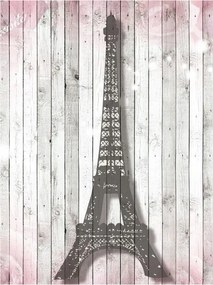 Fotótapéta Párizs Eiffel-torony vintage vinil virágok 184x254 +ragasztó