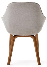 Bézs kárpitozott étkezőfotel Aleli – Kave Home