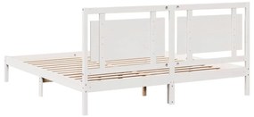 fehér tömör fa extra hosszú ágykeret matrac nélkül 200 x 220 cm