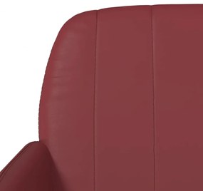 vidaXL bordó műbőr pad 107 x 80 x 81 cm