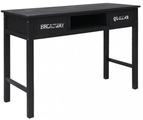 fekete fa tálalóasztal 110 x 45 x 76 cm