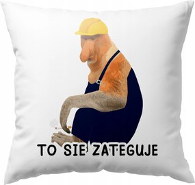 A Párna Vicces Ajándék Lehet Egy Nyomott Mintás Építőmunkásnak