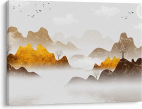 Kép - Hegyek a ködben (70x50 cm)