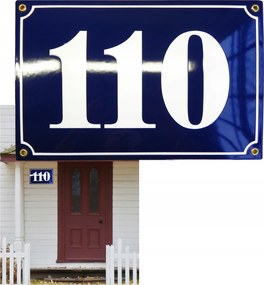 Címtábla Házszám Fém Tábla Otthonra 15x25 CM Zománcozott