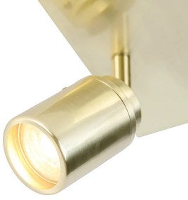 Modern fürdőszoba spotlámpa sárgaréz négyzet alakú 2-lámpás IP44 - Ducha