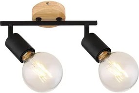 Rabalux beltéri karos spotlámpa e27 2x40w fekete pablo