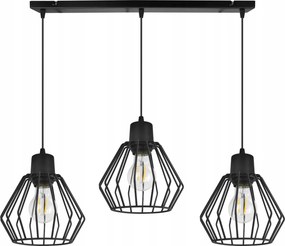 Mennyezeti Lámpa Lógó Csillár Hármas Fekete Díszléc Loft Asztal Felett Sziget