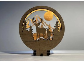 Li-Go 23592/DUB2 - Fényerőszabályozható asztali dekoráció LED/12W/230V 20x22 cm tölgy