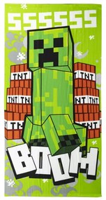Minecraft Boom fürdőlepedő, strand törölköző 70x140cm (Fast Dry)