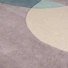 Kék-bézs gyapjú szőnyeg 230x160 cm Glow - Flair Rugs