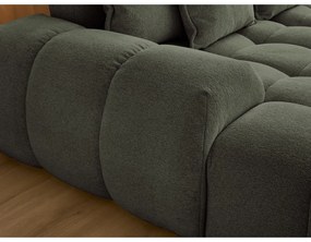 Zöld zsenília kinyitható-tárolóhelyes sarokkanapé (jobb oldali-U alakú) Everest – Bobochic Paris