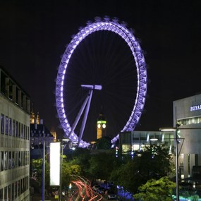 Poszter 40x40cm Londoni szem az éjszakában, Assaf Frank