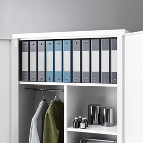 Fehér zárható takarítószekrény DAWID 900 x 1850 x 450 mm