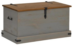 szürke tömör fenyőfa HALDEN tárolószekrény 91x48x47 cm