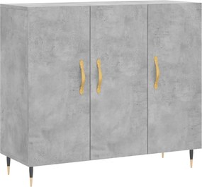 vidaXL betonszürke szerelt fa tálalószekrény 90 x 34 x 80 cm