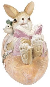 Répahajóban olvasó nyuszifiú húsvéti dekoráció figura