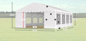 Party sátor 4x8x2m Comfort PE 240g Summer