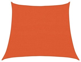 narancssárga trapéz alakú HDPE napvitorla 160 g/m² 3/4x3 m