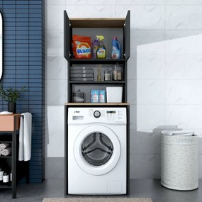 Karin Anthracite and Walnut szekrény mosógép fölé