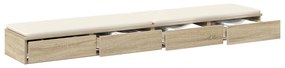 Ágytartók Sonoma tölgy 180x36,5x16,5 cm F MDF