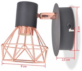 2 db fali lámpa 2 db 8 W-os LED izzóval